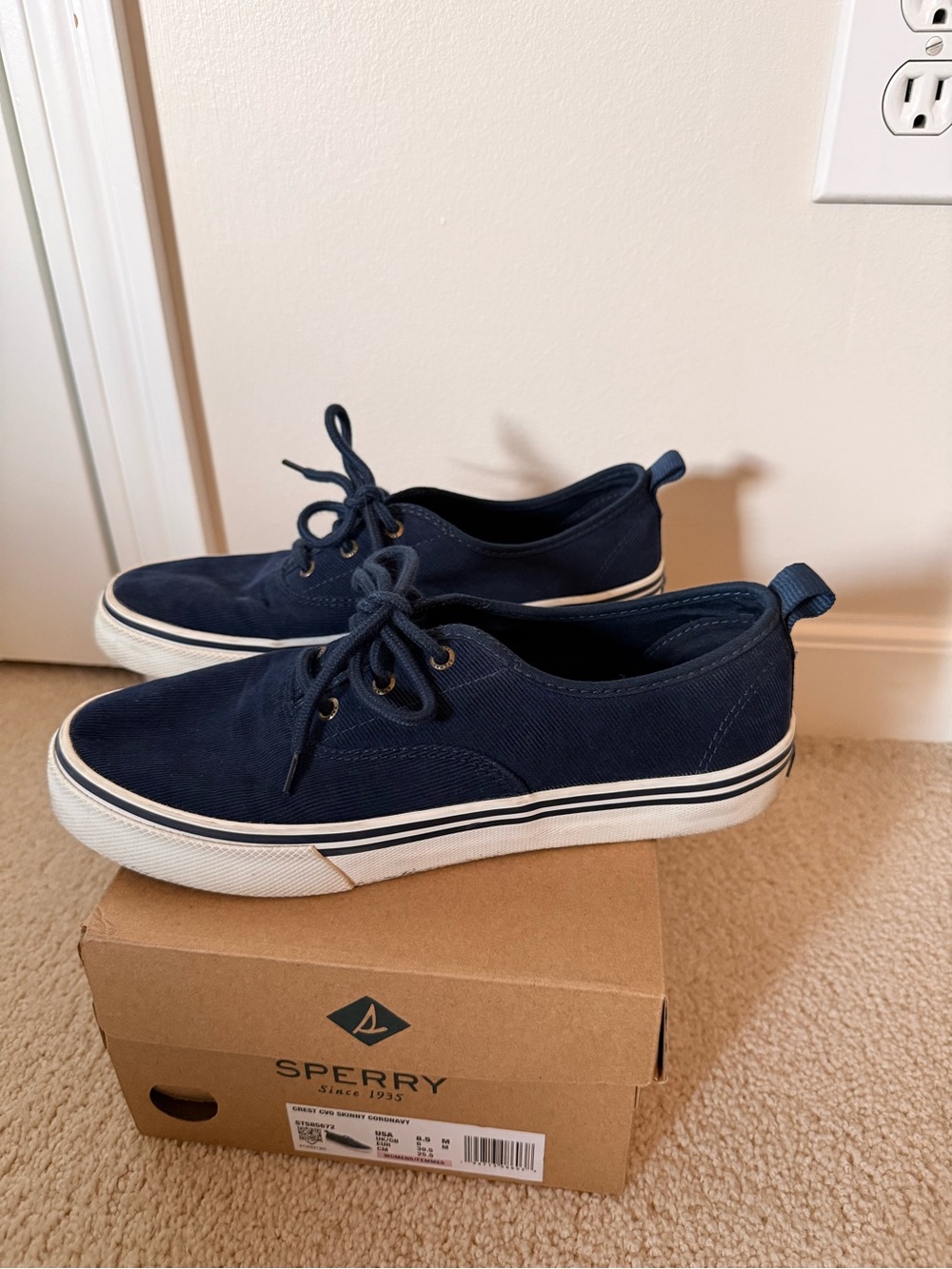 Sperry Navy Canvas Lace-Up Sneakers